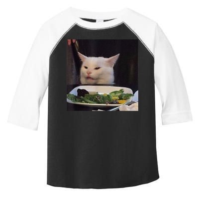 Dinner Table Cat Meme Funny Internet Yelling Confused Gift TShirt Toddler Fine Jersey T-Shirt