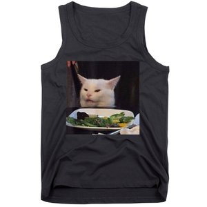 Dinner Table Cat Meme Funny Internet Yelling Confused Gift TShirt Tank Top