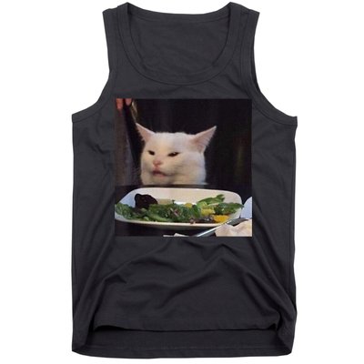 Dinner Table Cat Meme Funny Internet Yelling Confused Gift TShirt Tank Top