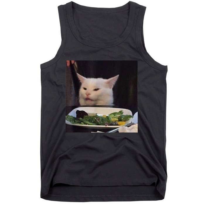 Dinner Table Cat Meme Funny Internet Yelling Confused Gift TShirt Tank Top