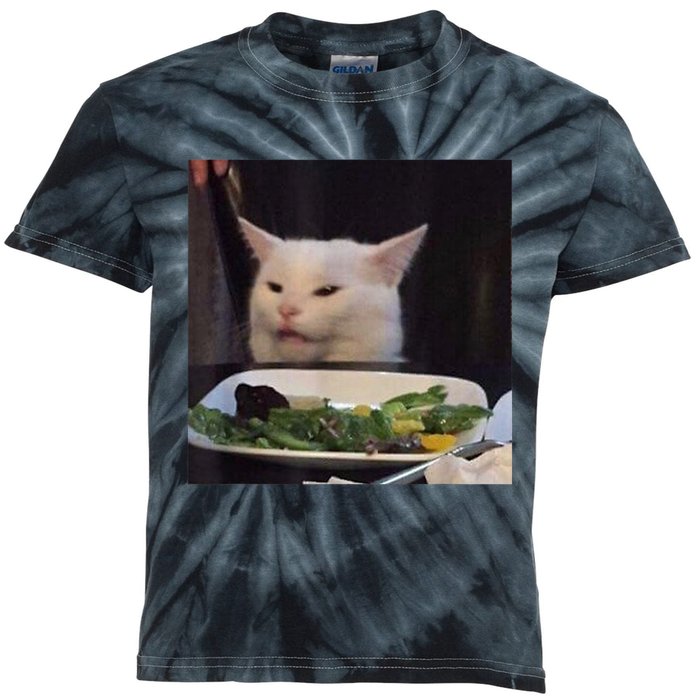 Dinner Table Cat Meme Funny Internet Yelling Confused Gift TShirt Kids Tie-Dye T-Shirt