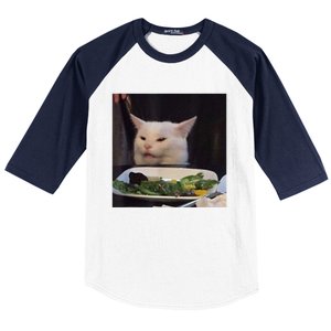 Dinner Table Cat Meme Funny Internet Yelling Confused Gift TShirt Baseball Sleeve Shirt