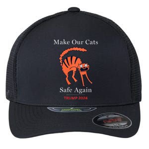 Donald Trump Cat Make Our Kittens Safe Again Flexfit Unipanel Trucker Cap