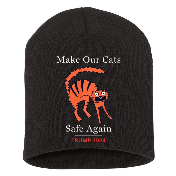 Donald Trump Cat Make Our Kittens Safe Again Short Acrylic Beanie