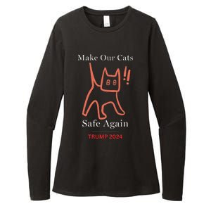 Donald Trump Cat Make Our Kittens Safe Again Womens CVC Long Sleeve Shirt