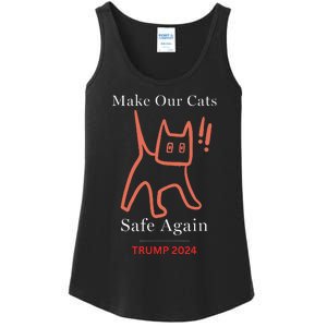 Donald Trump Cat Make Our Kittens Safe Again Ladies Essential Tank