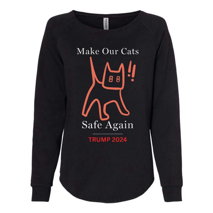 Donald Trump Cat Make Our Kittens Safe Again Womens California Wash Sweatshirt