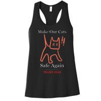 Donald Trump Cat Make Our Kittens Safe Again Women's Racerback Tank