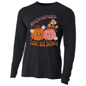 Delivering The Cutest Pumpkins Labor & Delivery Halloween Cooling Performance Long Sleeve Crew