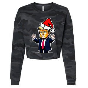 Donald Trump Christmas For Dads Cropped Pullover Crew