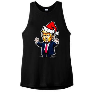 Donald Trump Christmas For Dads Ladies PosiCharge Tri-Blend Wicking Tank