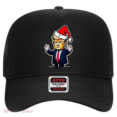 Donald Trump Christmas For Dads High Crown Mesh Back Trucker Hat