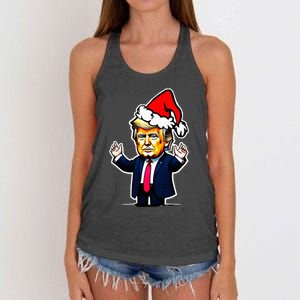 Donald Trump Christmas For Dads Women's Knotted Racerback Tank