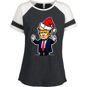 Donald Trump Christmas For Dads Enza Ladies Jersey Colorblock Tee