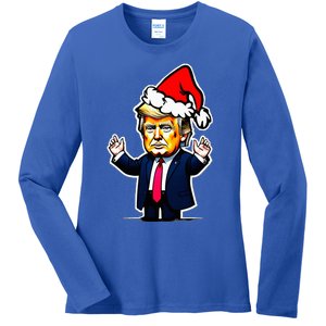 Donald Trump Christmas For Dads Ladies Long Sleeve Shirt