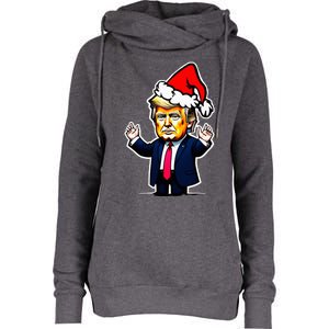 Donald Trump Christmas For Dads Womens Funnel Neck Pullover Hood