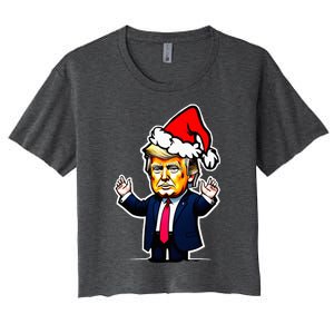 Donald Trump Christmas For Dads Women's Crop Top Tee