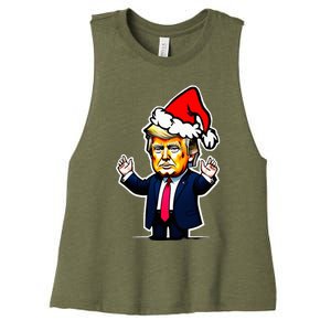 Donald Trump Christmas For Dads Women's Racerback Cropped Tank