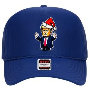 Donald Trump Christmas For Dads High Crown Mesh Back Trucker Hat