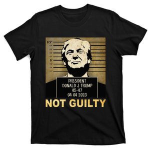 Donal Trump campaig releases mugshot Not Guilty T-Shirt