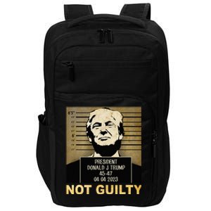 Donal Trump campaig releases mugshot Not Guilty Impact Tech Backpack