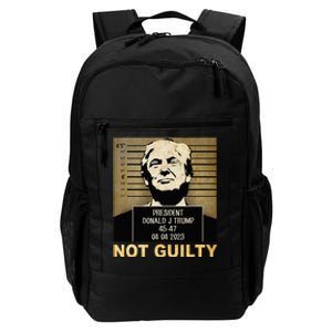 Donal Trump campaig releases mugshot Not Guilty Daily Commute Backpack