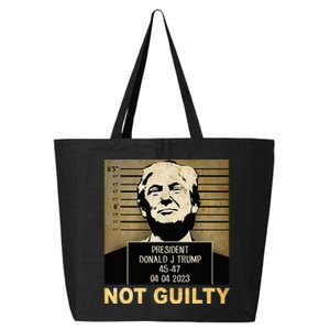 Donal Trump campaig releases mugshot Not Guilty 25L Jumbo Tote