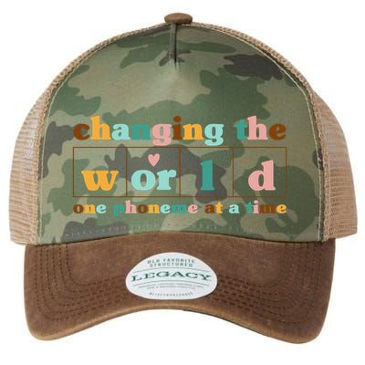Dyslexia Teacher Changing The World One Phoneme At A Time Legacy Tie Dye Trucker Hat