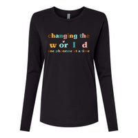 Dyslexia Teacher Changing The World One Phoneme At A Time Womens Cotton Relaxed Long Sleeve T-Shirt