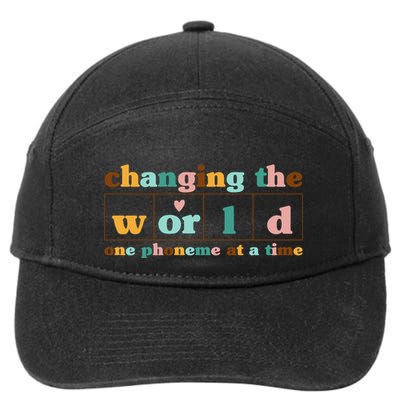 Dyslexia Teacher Changing The World One Phoneme At A Time 7-Panel Snapback Hat