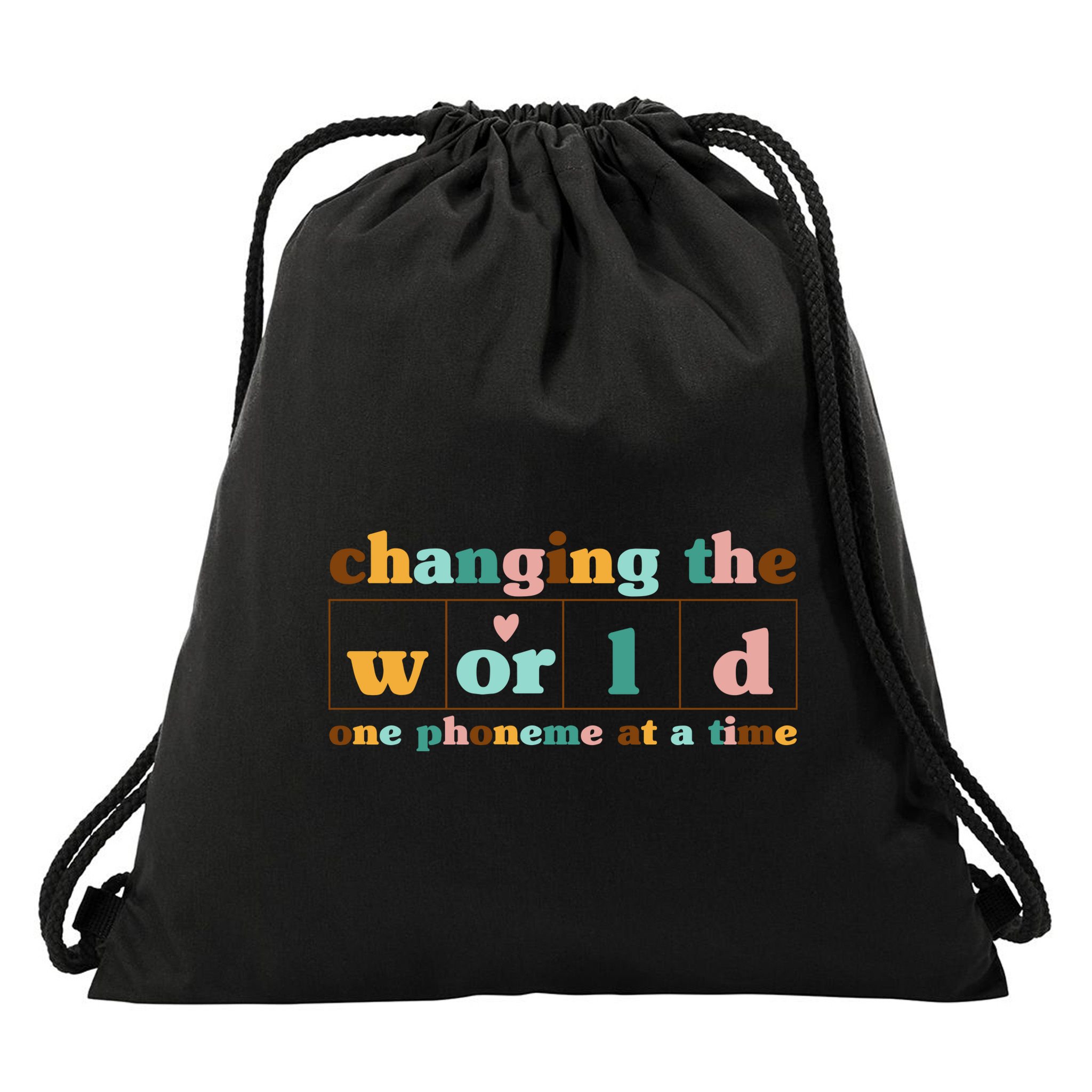 Dyslexia Teacher Changing The World One Phoneme At A Time Drawstring Bag