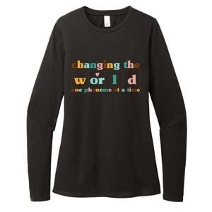 Dyslexia Teacher Changing The World One Phoneme At A Time Womens CVC Long Sleeve Shirt