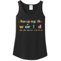 Dyslexia Teacher Changing The World One Phoneme At A Time Ladies Essential Tank