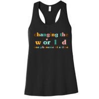 Dyslexia Teacher Changing The World One Phoneme At A Time Women's Racerback Tank