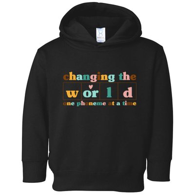 Dyslexia Teacher Changing The World One Phoneme At A Time Toddler Hoodie