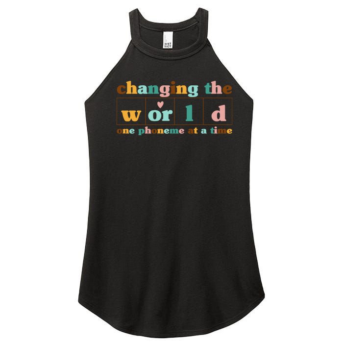 Dyslexia Teacher Changing The World One Phoneme At A Time Women's Perfect Tri Rocker Tank