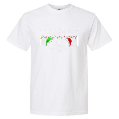 Deck The Courts With Balls And Volleys Christmas Pickleball Garment-Dyed Heavyweight T-Shirt