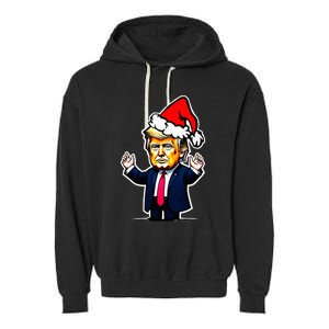 Donald Trump Christmas For Dads & Women Christmas Trump Garment-Dyed Fleece Hoodie