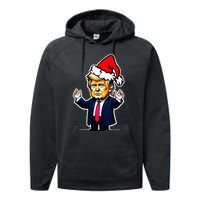 Donald Trump Christmas For Dads & Women Christmas Trump Performance Fleece Hoodie