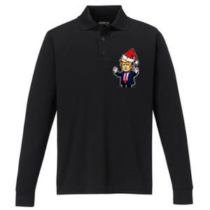 Donald Trump Christmas For Dads & Women Christmas Trump Performance Long Sleeve Polo