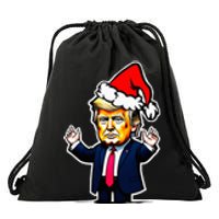 Donald Trump Christmas For Dads & Women Christmas Trump Drawstring Bag