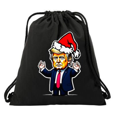 Donald Trump Christmas For Dads & Women Christmas Trump Drawstring Bag