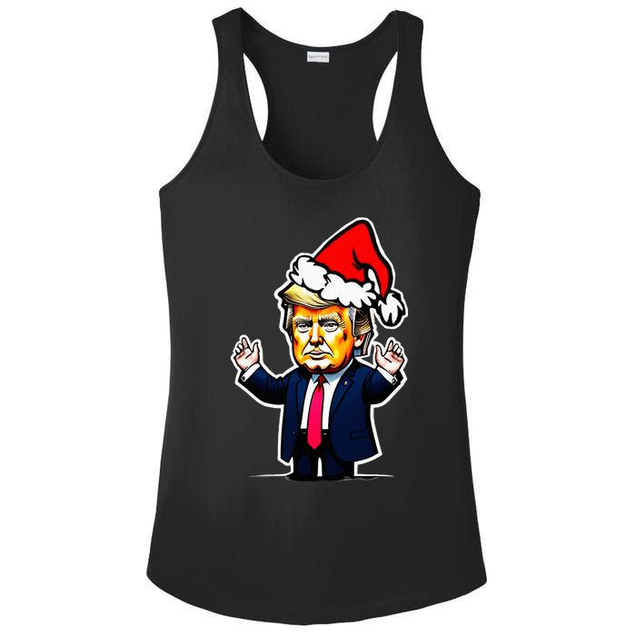 Donald Trump Christmas For Dads & Women Christmas Trump Ladies PosiCharge Competitor Racerback Tank