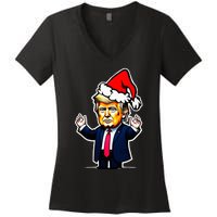 Donald Trump Christmas For Dads & Women Christmas Trump Women's V-Neck T-Shirt