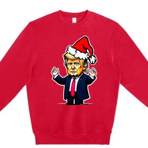 Donald Trump Christmas For Dads & Women Christmas Trump Premium Crewneck Sweatshirt