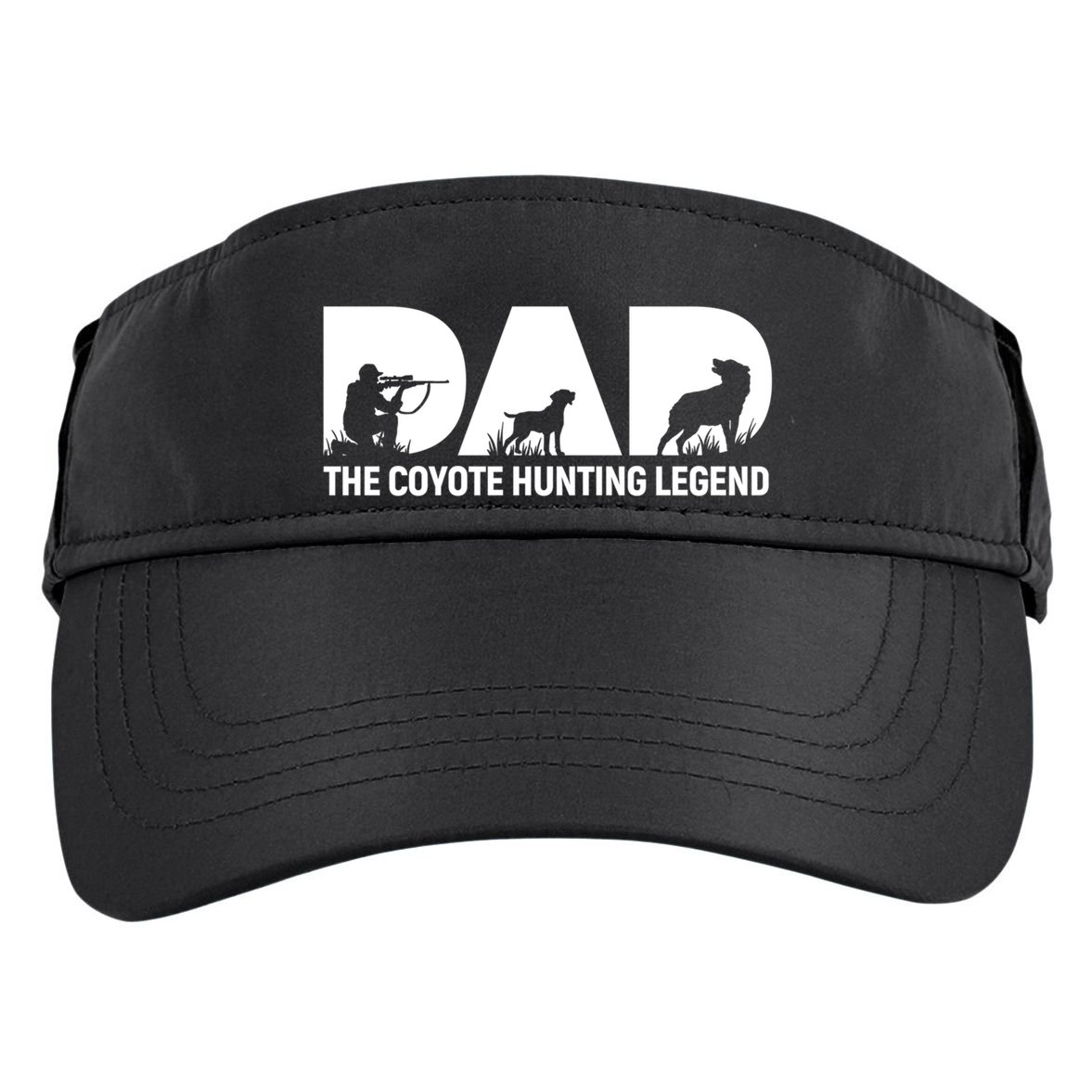 Dad The Coyote Hunting Legend Gift Adult Drive Performance Visor
