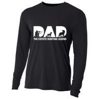 Dad The Coyote Hunting Legend Gift Cooling Performance Long Sleeve Crew