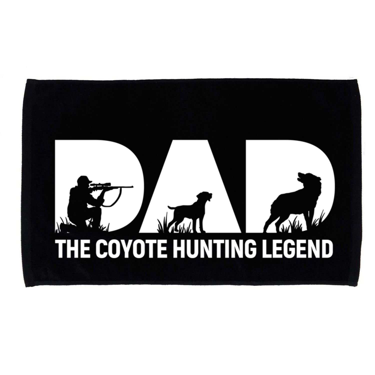 Dad The Coyote Hunting Legend Gift Microfiber Hand Towel