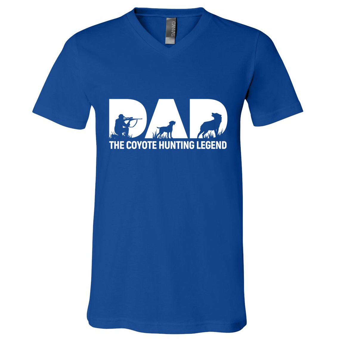 Dad The Coyote Hunting Legend Gift V-Neck T-Shirt
