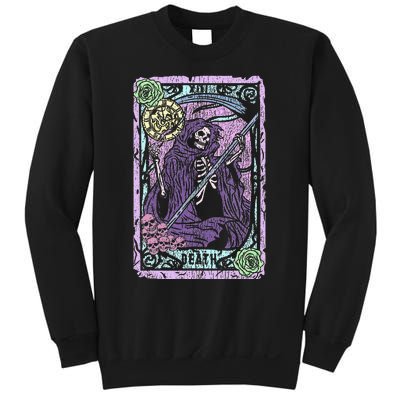 Death Tarot Card Witchcraft Occult Pastel Goth Reaper Sweatshirt